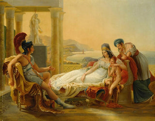 Circle of PierreNarcisse Gurin - Aeneas Recounting The Misfortunes Of Troy To Dido.webp