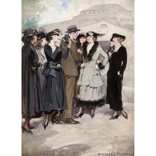Clarence F Underwood - Group of Women and a Man.webp