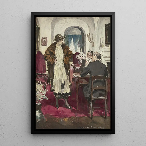 Reprodukcja obrazu La partie de cartes - Clarence F. Underwood