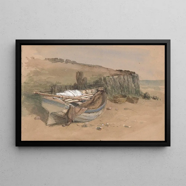 Clarkson Stanfield - Study of a Beached Fishing Boat.webp