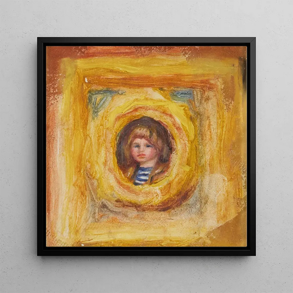 Claude Renoir en médaillon - Pierre