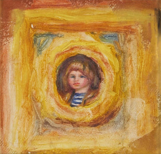 Claude Renoir en médaillon - Pierre