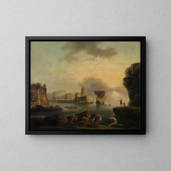 Neapolu - Claude-Joseph Vernet — oprawiony obraz na ścianie