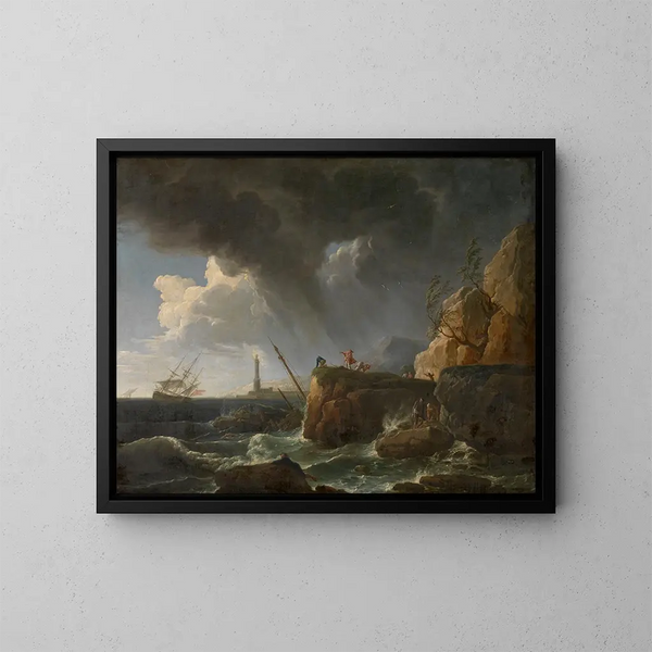 morski - Claude-Joseph Vernet — oprawiony obraz na ścianie