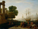 Port morski o zachodzie słońca - Claude Lorrain — widok dzieła