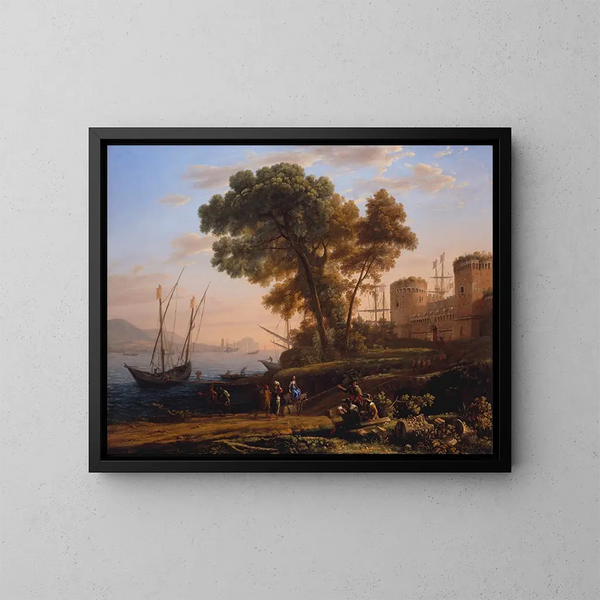 artystyczny artysty studiującego z natury - Claude Lorrain — oprawiony obraz na ścianie