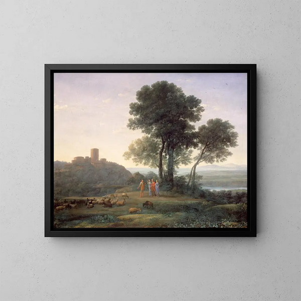 Jacob z Labanim i jego córkami - Claude Lorrain — oprawiony obraz na ścianie