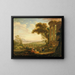 pejzaż z satyrem i nimfą - Claude Lorrain — oprawiony obraz na ścianie