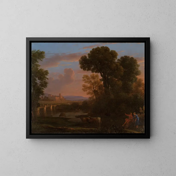 pejzaż wiejski - Claude Lorrain — oprawiony obraz na ścianie