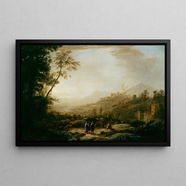 Wschód słońca - Claude Lorrain — oprawiony obraz na ścianie
