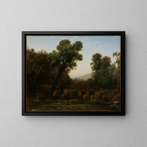 Ucieczka do Egiptu - Claude Lorrain — oprawiony obraz na ścianie