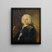 Portret prezydenta Charlesa-Jean-François Hénault 1685-1770 sędziego, członka Akademii Francuskiej - Claude Pougin de Saint Aubin — oprawiony obraz na ścianie