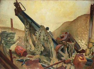Colin Gill - This gun was originally captured from the Germans in the battle of Arras and used against them.webp