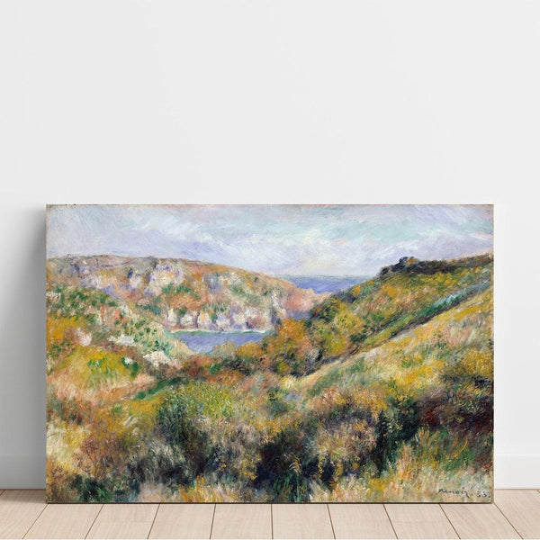 Collines autour de la baie de Moulin Huet, Guernesey - Pierre-Auguste Renoir | Reproduction Tableau Décoration murale affiche copie