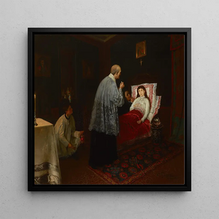 Communion d'une femme malade - Wincenty Trojanowski