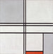 Reprodukcja obrazu Kompozycja nr 1 Szaro-Czerwony - Piet Mondrian