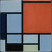 Reprodukcja obrazu Kompozycja nr 1 Szaro-Czerwony - Piet Mondrian