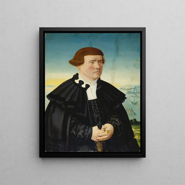 Portret mężczyzny z rodziny Stralenberg - Conrad Faber von Kreuznach — oprawiony obraz na ścianie