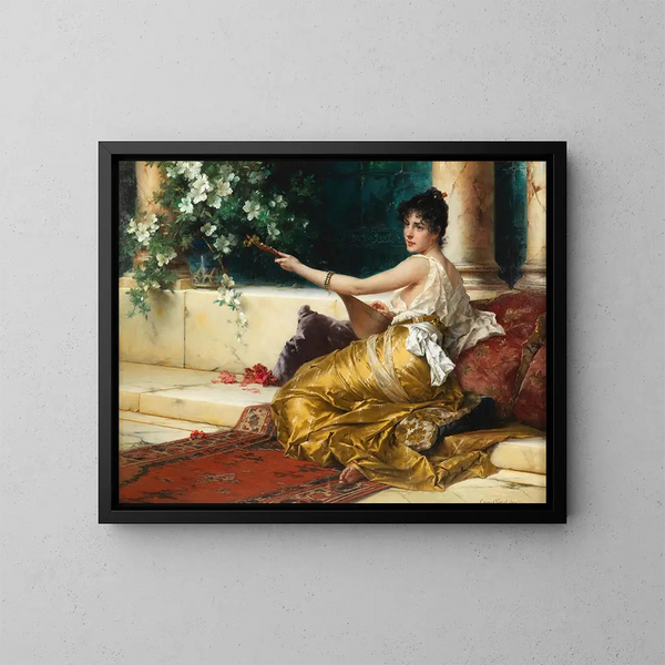 Le joueur de mandoline - Conrad Kiesel — oprawiony obraz na ścianie