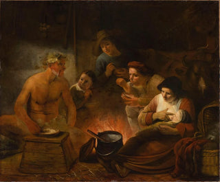 Constantijn a Renesse - Satyr among peasants Aesop Fables J de La Fontaine V 7.webp