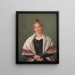 Portret Hanne Wanscher z domu Wegener - Constantin Hansen — oprawiony obraz na ścianie