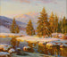 Zimowy zachód słońca - Constantin Westchiloff — widok dzieła