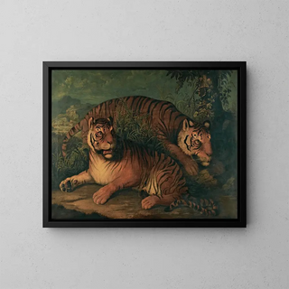 Continental School - A Landscape With Bengal Tigers.webp