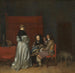rozmowy towarzyskiej znany jako L'Amonition paternelle - Gérard ter Borch — widok dzieła