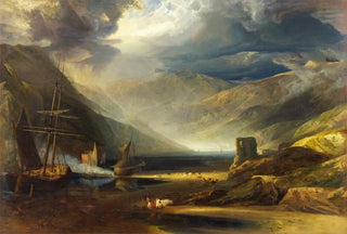Copley Fielding - A Scene on the Coast Merionethshire Storm Passing Off.webp