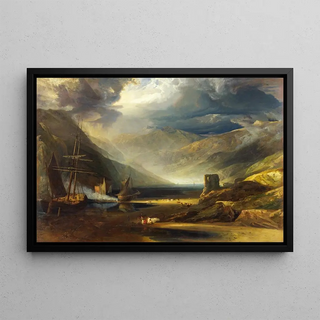 Copley Fielding - A Scene on the Coast Merionethshire Storm Passing Off.webp
