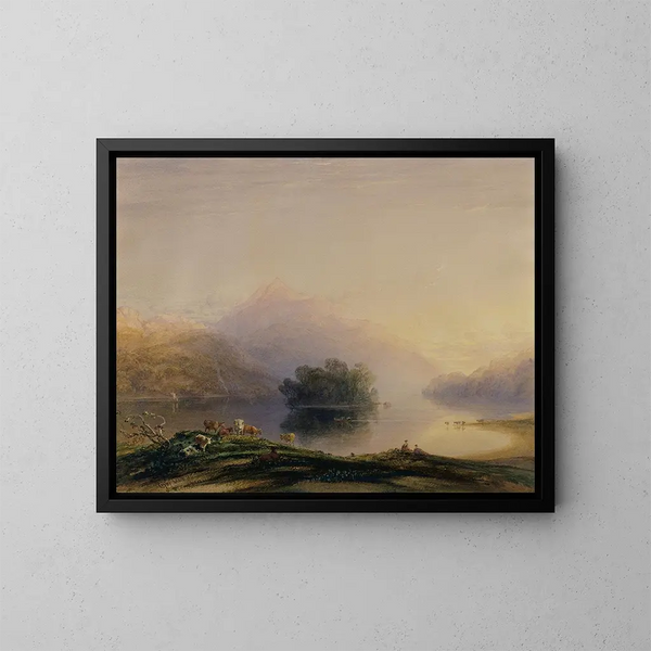 Loch Katrine - Copley Fielding — oprawiony obraz na ścianie