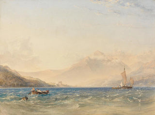 Copley Fielding - The Head of Loch Fyne with Dindarra Castle.webp
