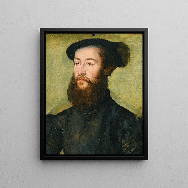 Portret dżentelmena - Corneille de Lyon — oprawiony obraz na ścianie