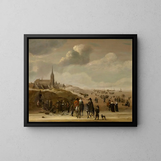 Scheveningen - Cornelis Beelt — oprawiony obraz na ścianie
