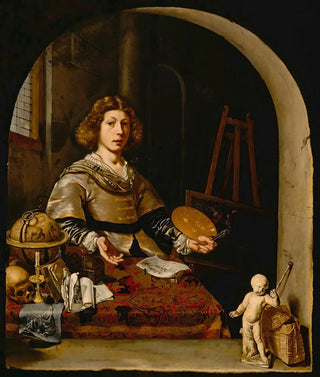 Cornelis Bisschop - The Artist In His Studio.webp