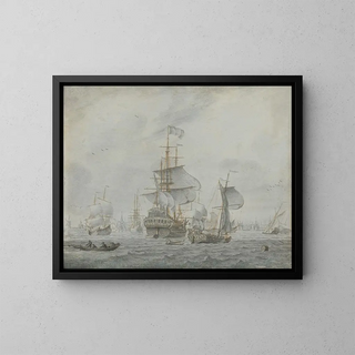 Cornelis Bouwmeester - Shipping In A Gusty Breeze.webp