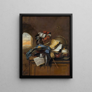 Martwa natura vanitas - Cornelis Bris — oprawiony obraz na ścianie