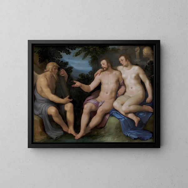 Alegoria o krótkości życia - Cornelis Cornelisz van Haarlem — oprawiony obraz na ścianie