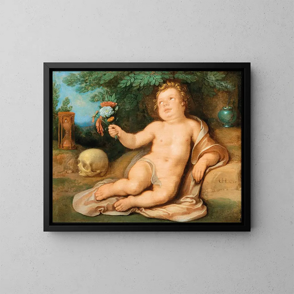 Układanka o allegorii próżności - Cornelis Cornelisz van Haarlem — oprawiony obraz na ścianie