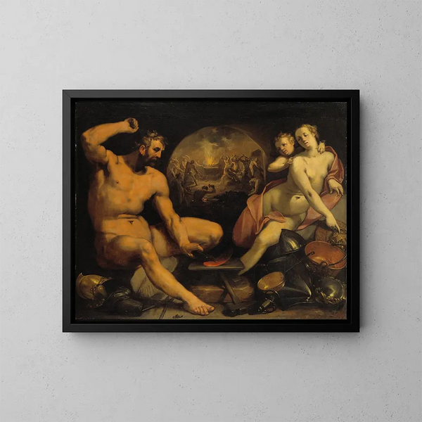 Wenus i Wulkan - Cornelis Cornelisz van Haarlem — oprawiony obraz na ścianie