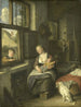 Matka z dziećmi - Cornelis Dusart — widok dzieła