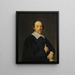 Portret mężczyzny w czerni - Cornelis Jonson van Ceulen — oprawiony obraz na ścianie