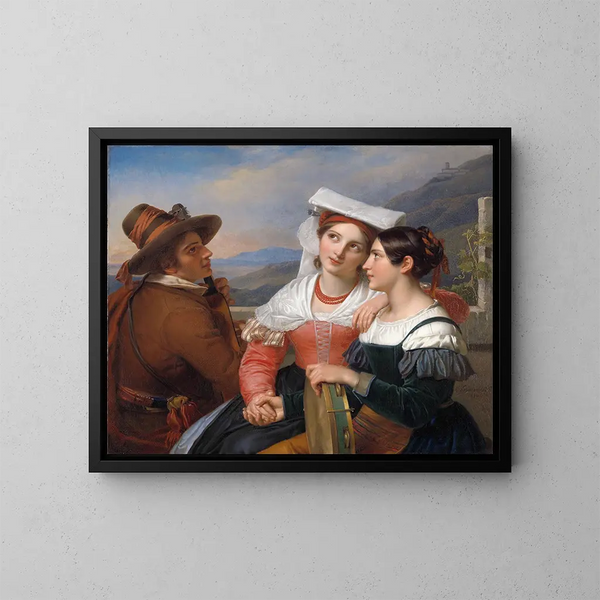 D'un même cœur - Cornelis Kruseman — oprawiony obraz na ścianie