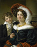 Rudolphina Wilhelmina Elizabeth de Sturler, druga żona hrabiego Johanna van den Boscha, z ich synem Richardem Leeuwenhartem - Cornelis Kruseman — widok dzieła