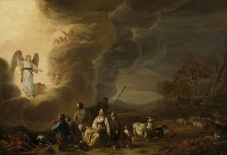 Cornelis Saftleven - The annunciation to the shepherd.webp