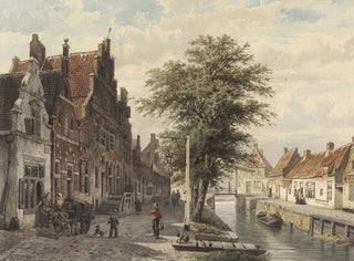 Cornelis Springer - Gezicht op de gracht te Hasselt.webp
