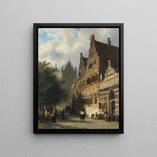 Cornelis Springer - The Kerkgracht In Leiden.webp