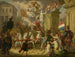 Alegoria triumfalnej procesji księcia Oranii, przyszłego króla Wilhelma II, jako bohatera Waterloo 1815 - Cornelis Van Cuylenburgh II — widok dzieła