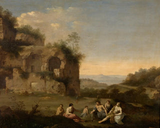 pejzaż z ruiną - Cornelis van Poelenburch — widok dzieła
