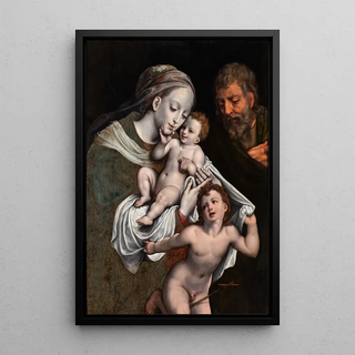 Cornelis van Cleve - The Holy Family with the Infant St John.webp